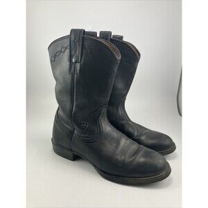 ARIAT Boots Mens Heritage Roper Western Cowboy Boots Black Leather - Size 7.5B